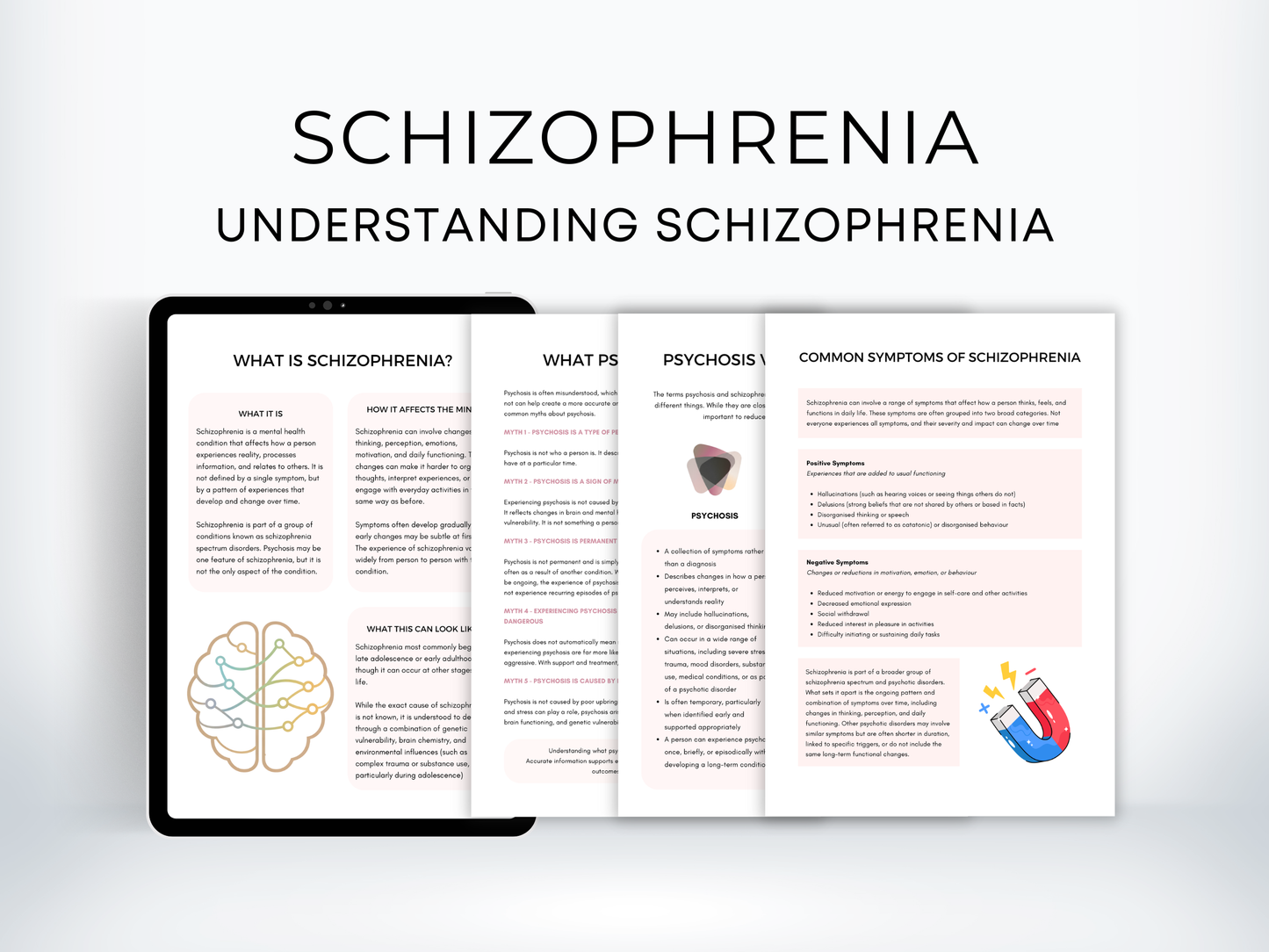 Understanding Schizophrenia & Psychosis Worksheets
