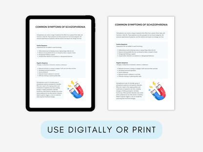 Understanding Schizophrenia & Psychosis Worksheets