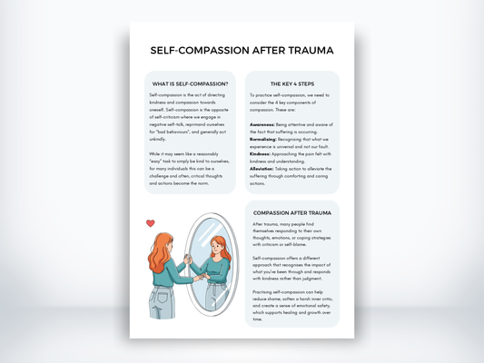 Self-Compassion After Trauma Worksheet PDF