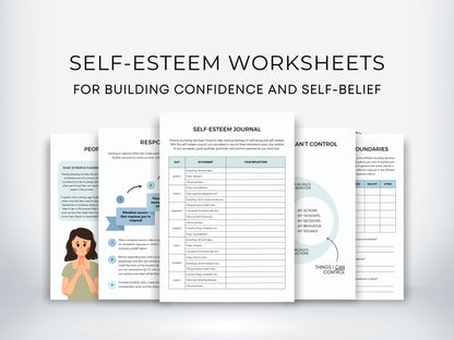 Self Esteem Worksheets Bundle PDF