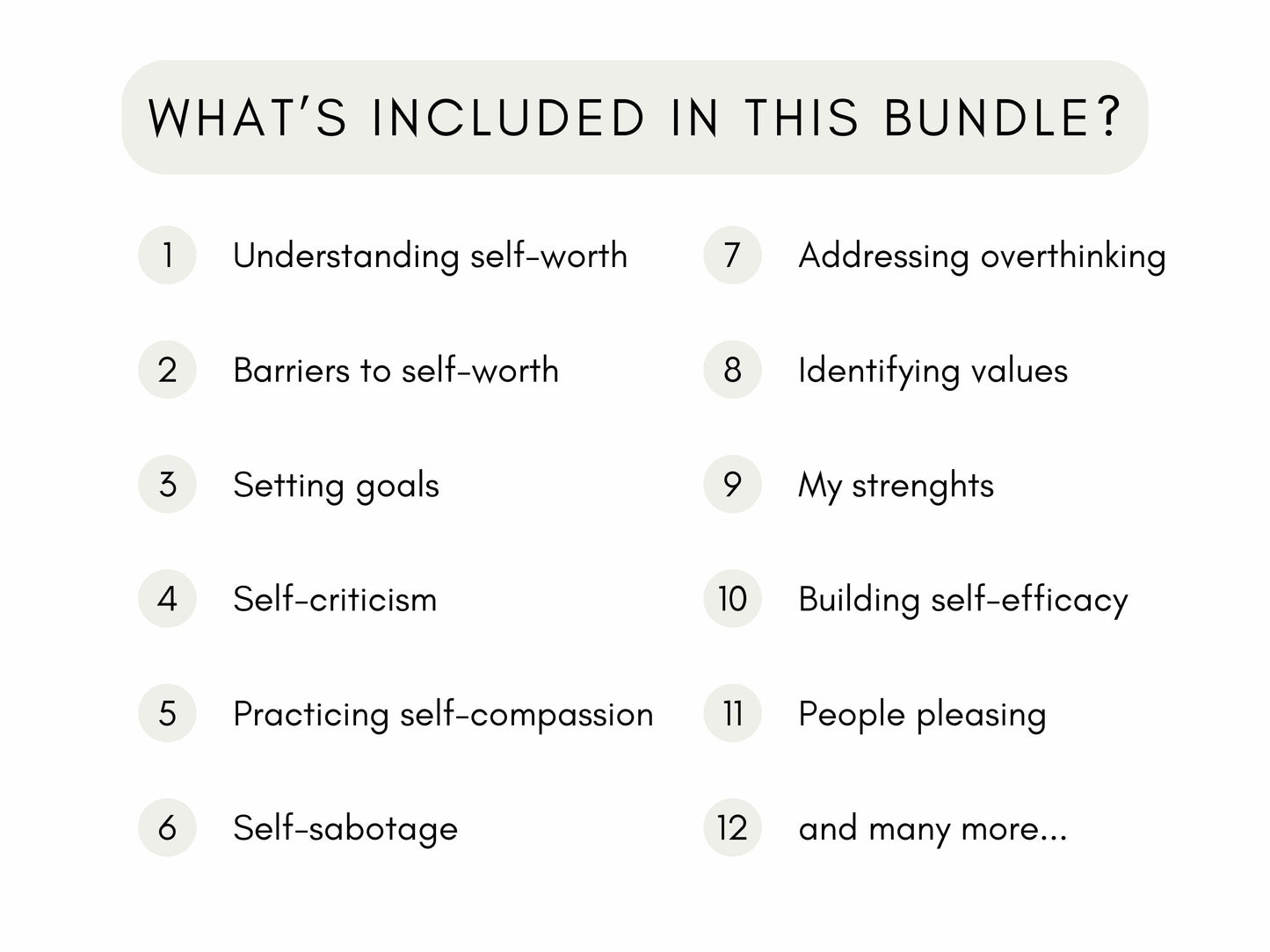 Self Worth Workbook Bundle