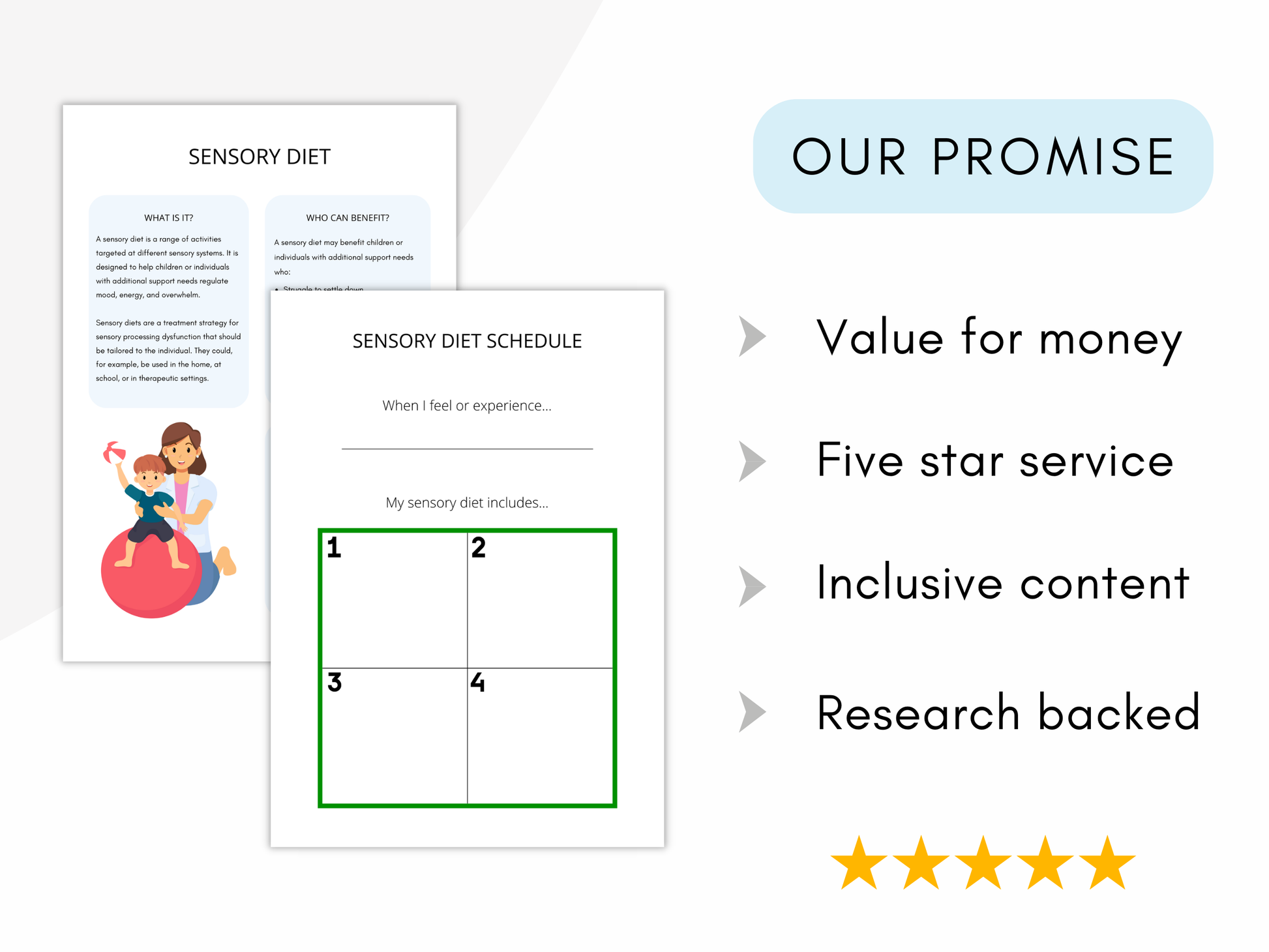 Sensory Diet Therapy Worksheets