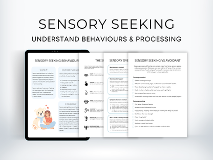 Sensory Seeking Behaviour Worksheets