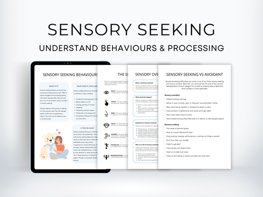 Sensory Seeking Behaviour Worksheets