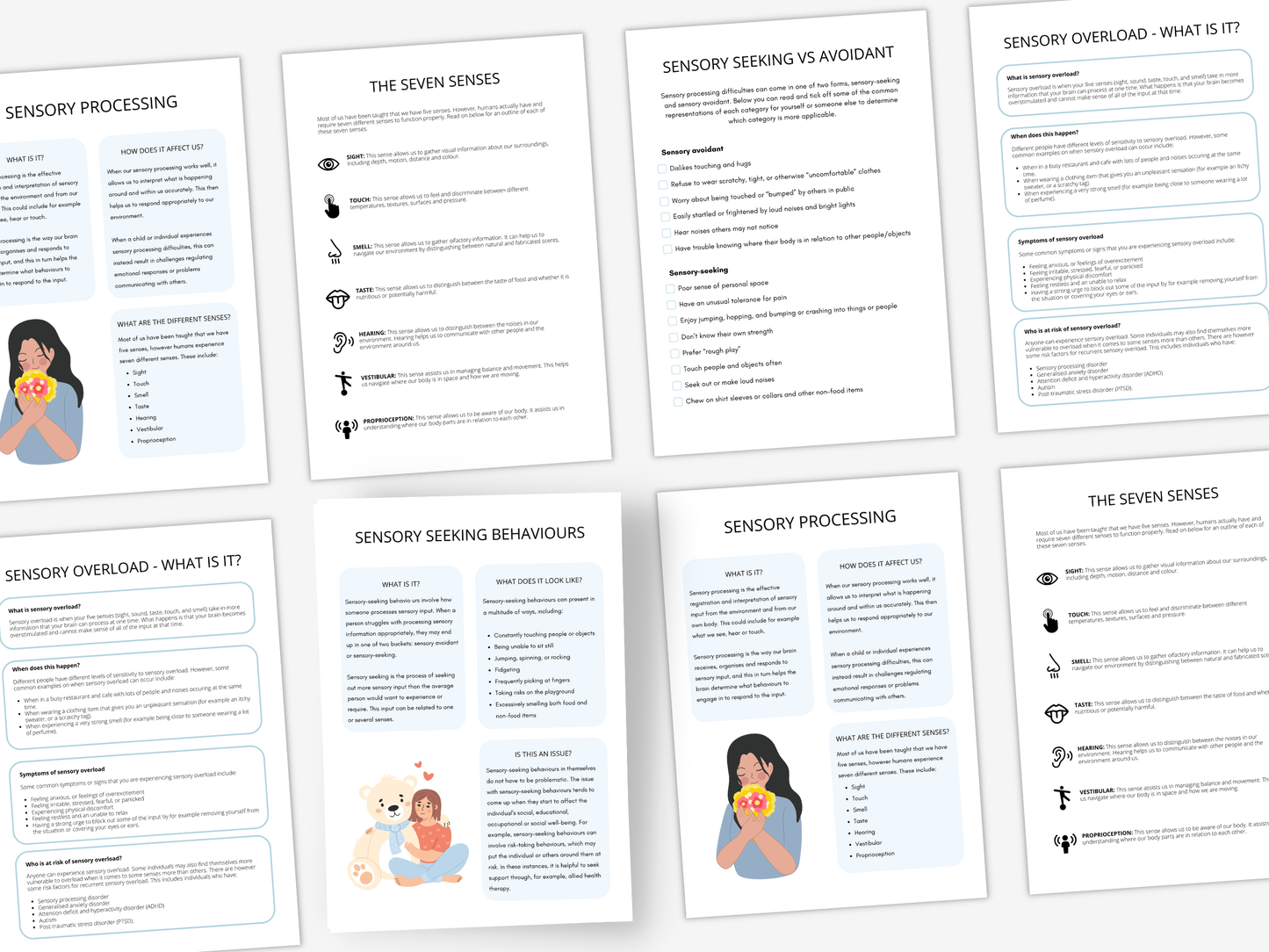Sensory Seeking Behaviour Worksheets