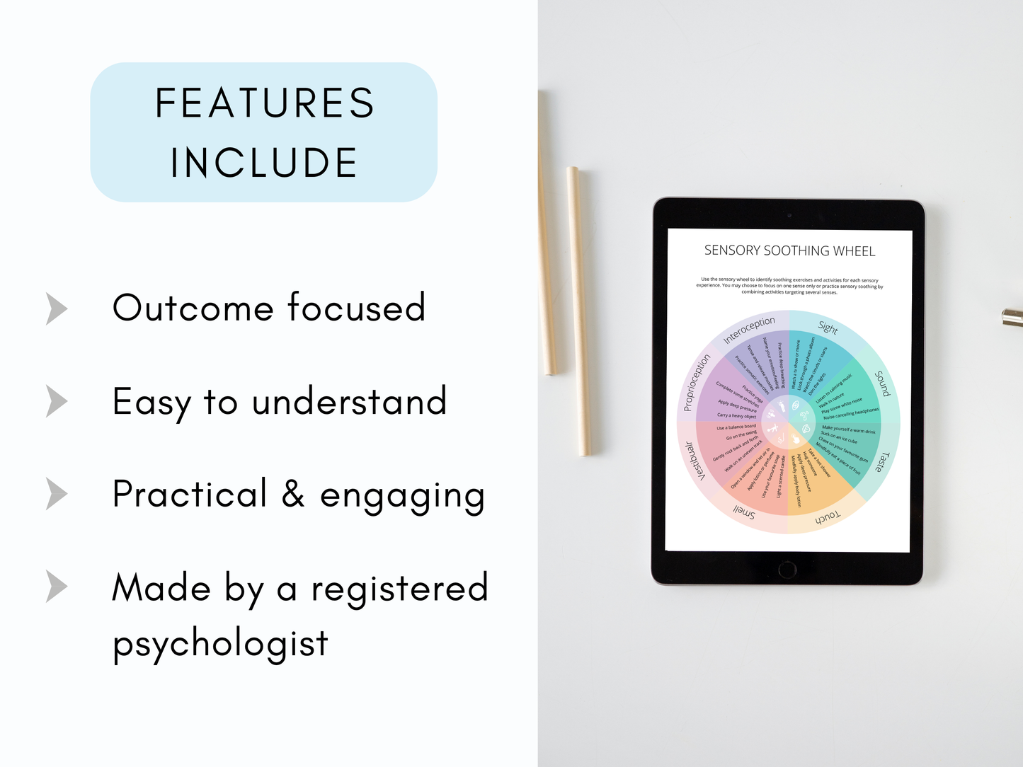 Sensory Soothing Worksheets PDF