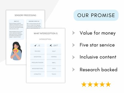 Sensory Soothing Worksheets PDF