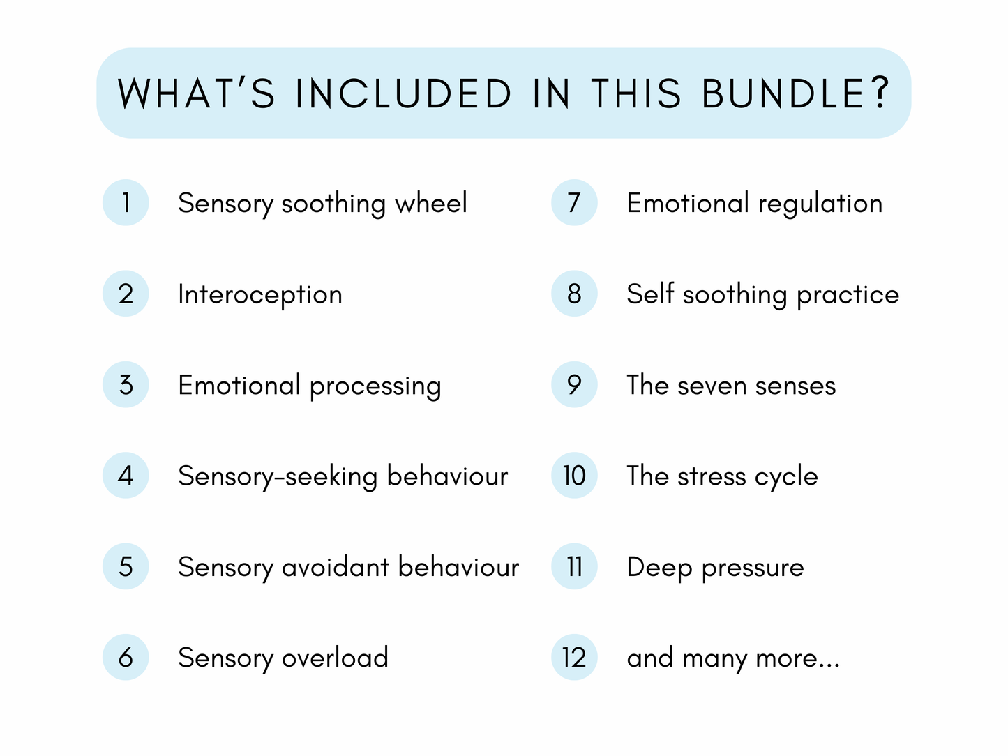 Sensory Soothing Worksheets PDF