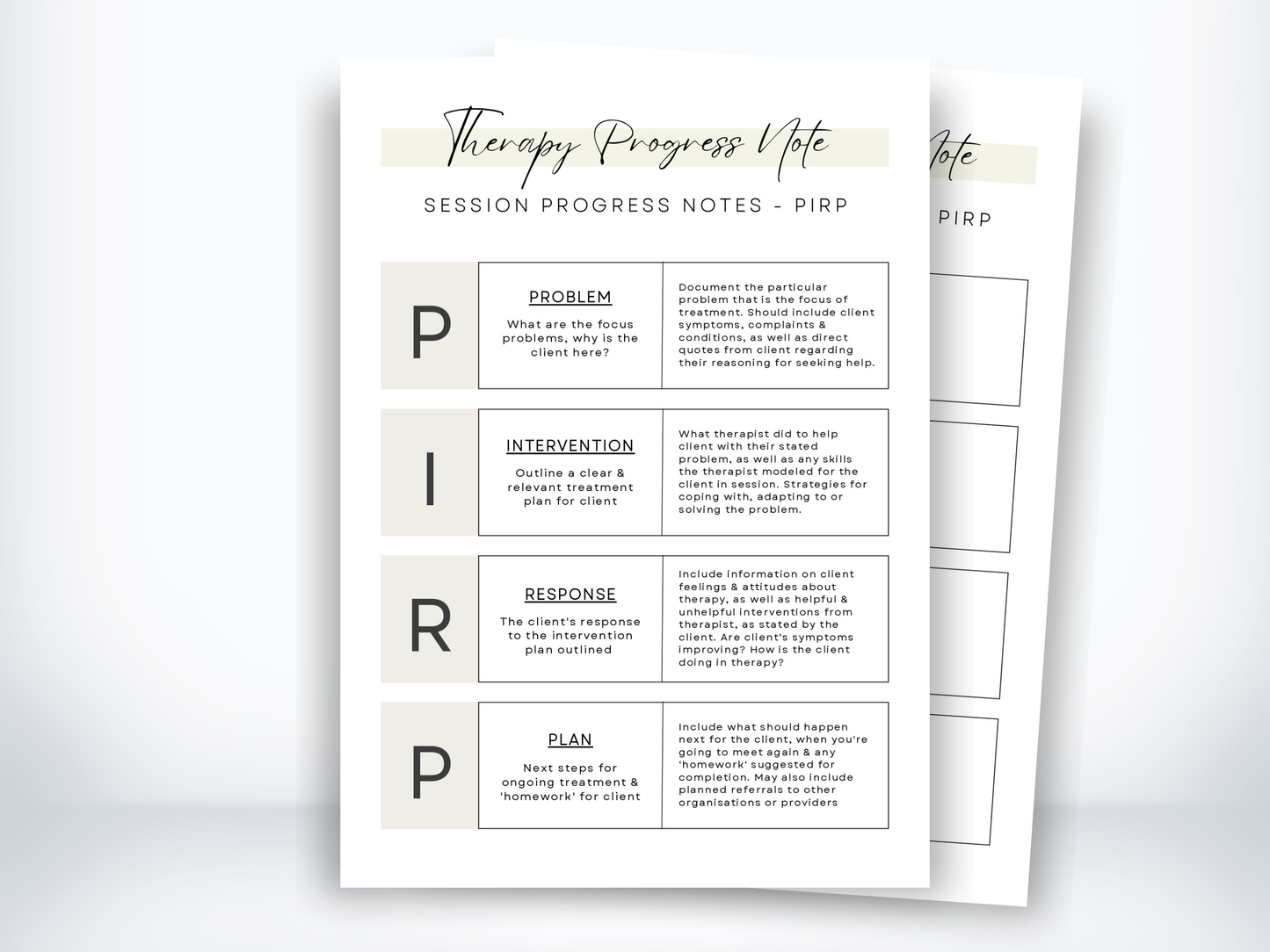 Session Progress Notes - PIRP PDF