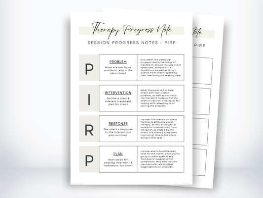 Session Progress Notes - PIRP PDF