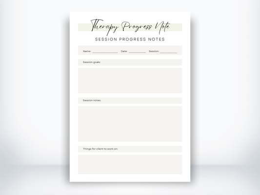 Session Progress Notes PDF