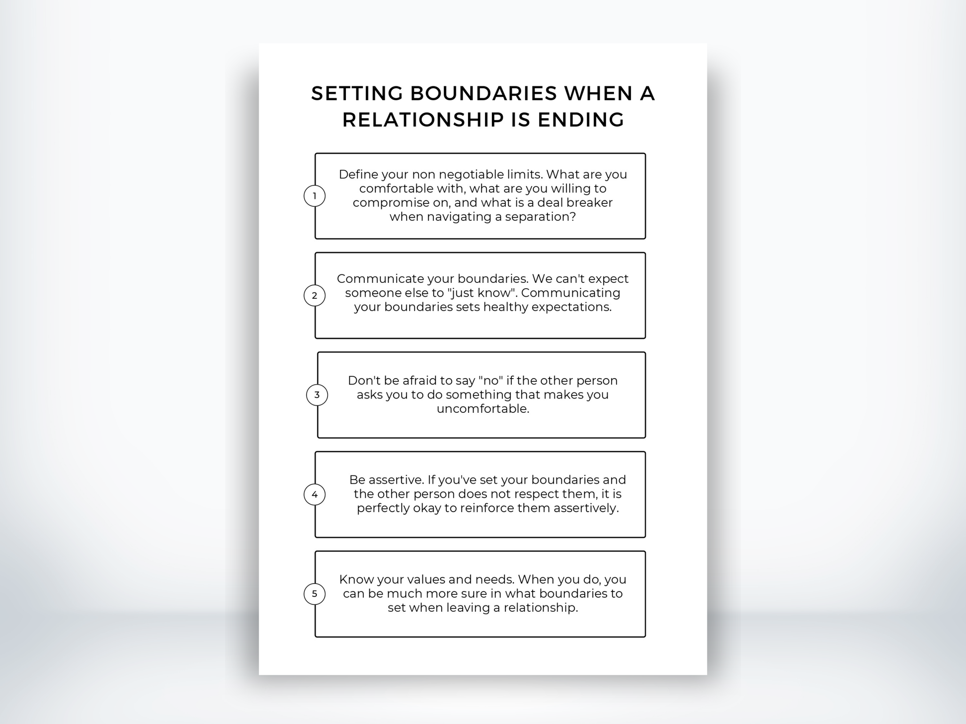 Setting Boundaries When A Relationship Is Ending PDF