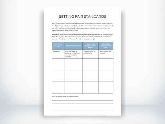 Setting Fair Standards PDF - My Thriving Mind