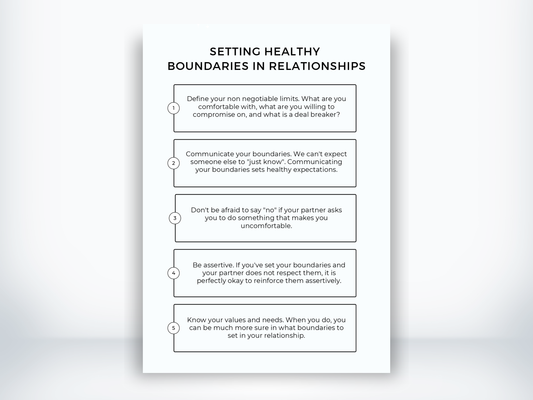 Setting Healthy Boundaries In Relationships Worksheet PDF