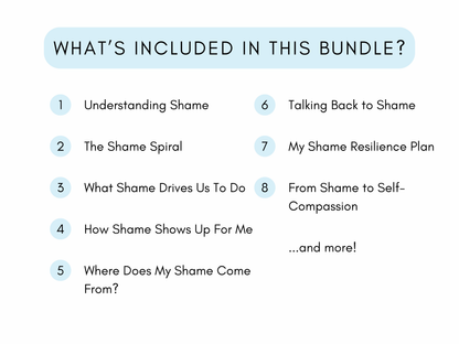 Shame Vs Guilt Worksheets Bundle