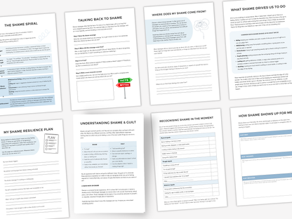 Shame Vs Guilt Worksheets Bundle