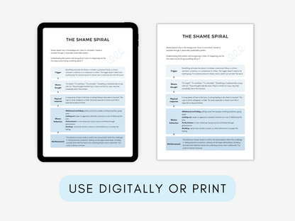 Shame Vs Guilt Worksheets Bundle