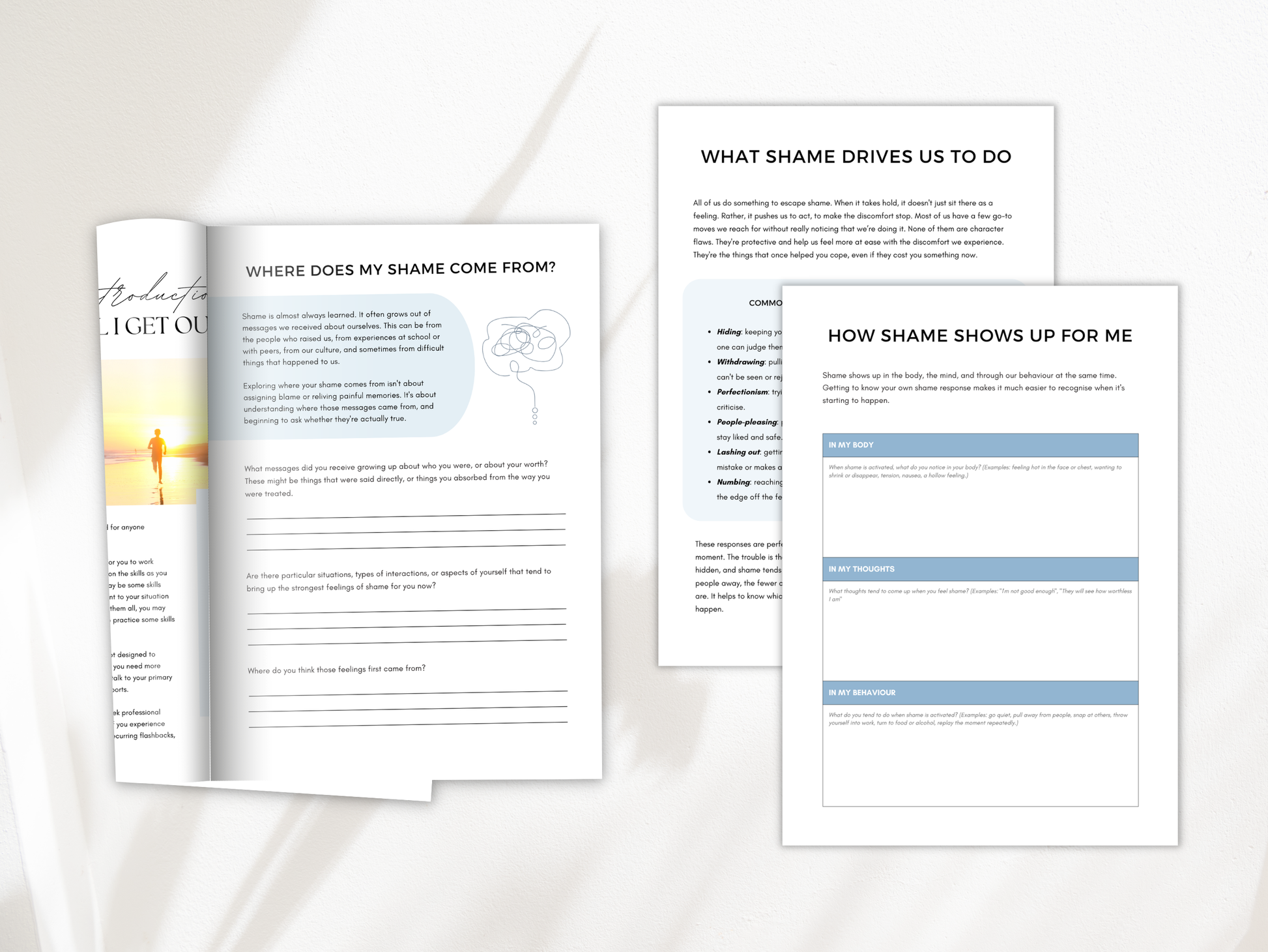 Shame Vs Guilt Worksheets Bundle