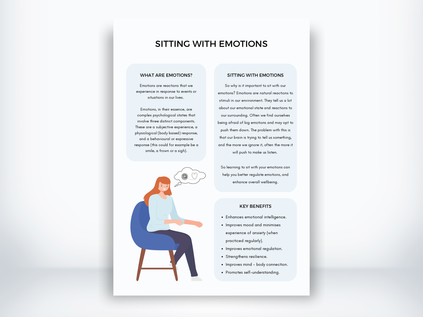 Sitting With Emotions Worksheet PDF