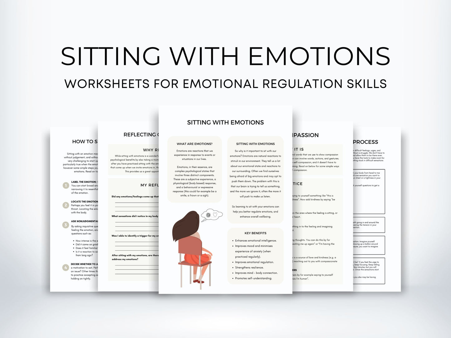 Sitting with Emotions Worksheets PDF