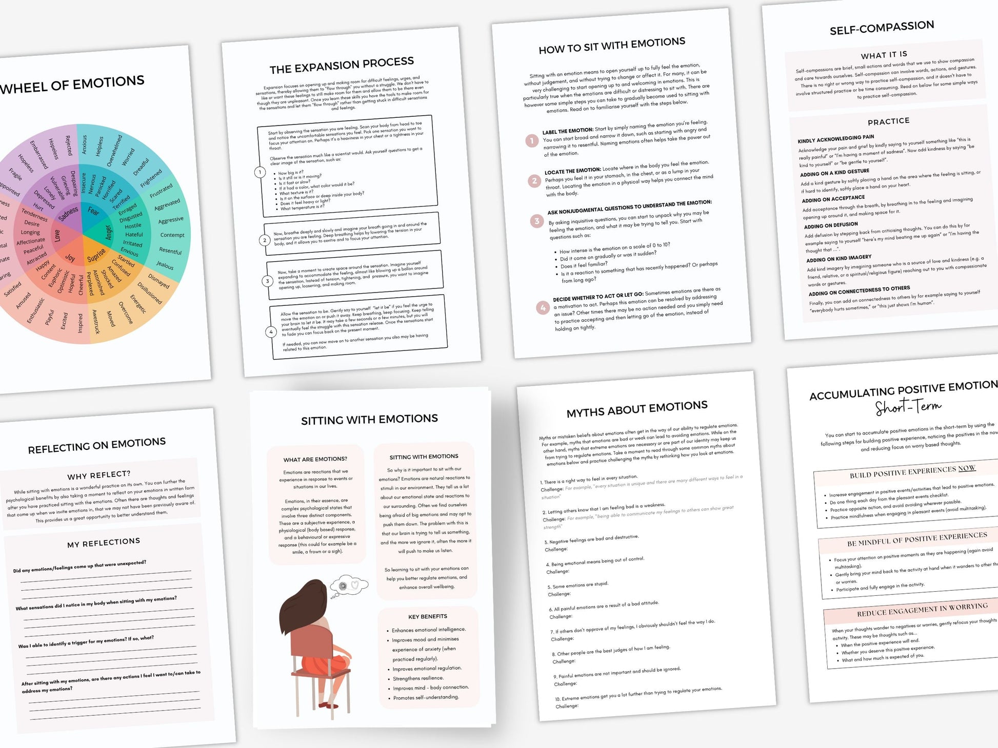 Sitting with Emotions Worksheets PDF