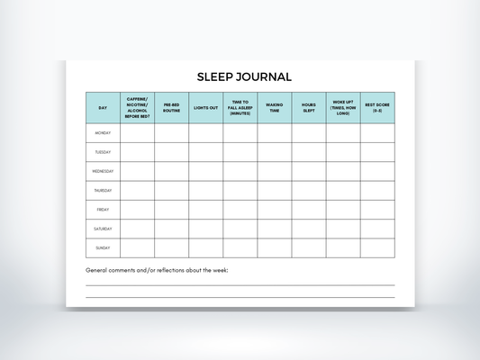Sleep Journal PDF