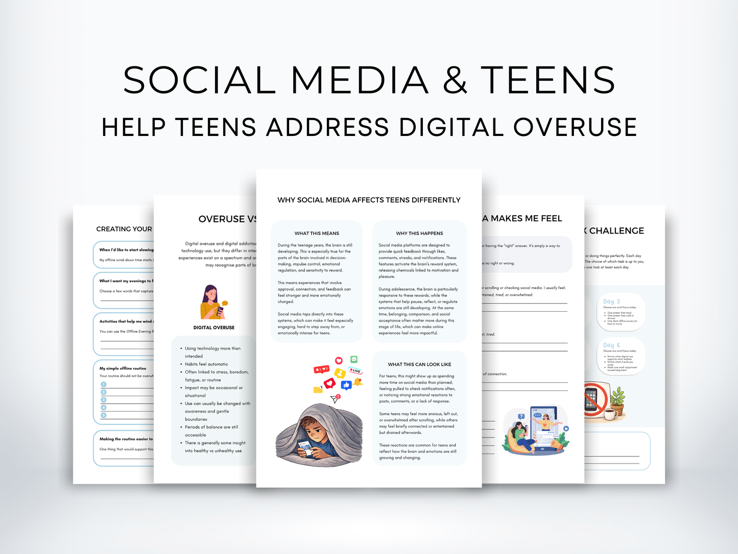 Social Media & Teens Worksheets