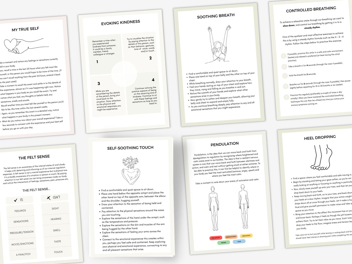 Somatic Therapy Exercise Cards | My Thriving Mind