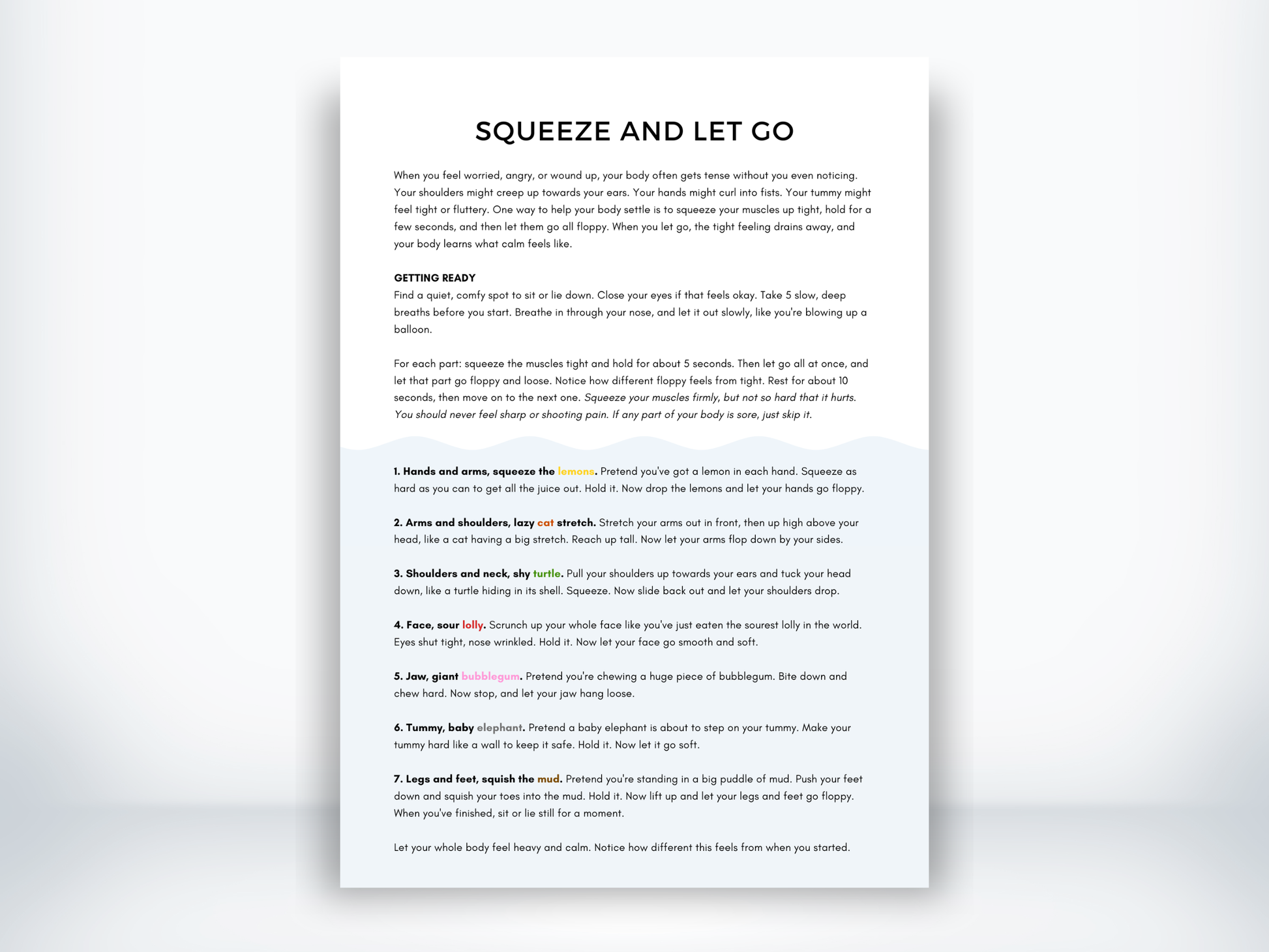 Squeeze and Let Go PDF