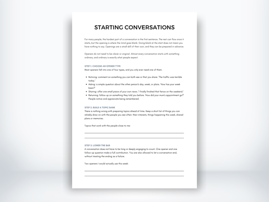Starting Conversations PDF