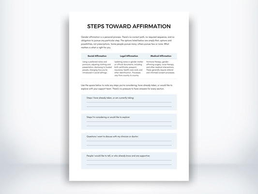 Steps Towards Gender Affirmation PDF