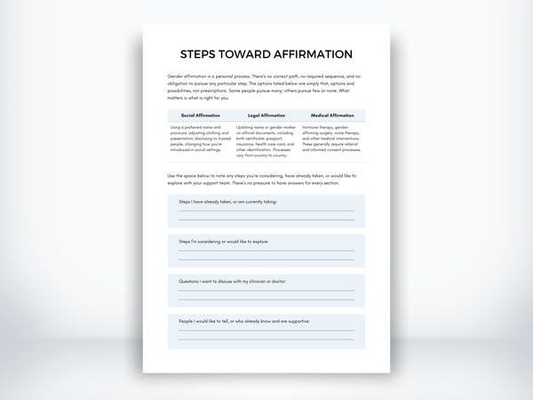 Steps Towards Gender Affirmation PDF