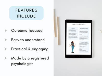 Stimming Psychoeducation Worksheets