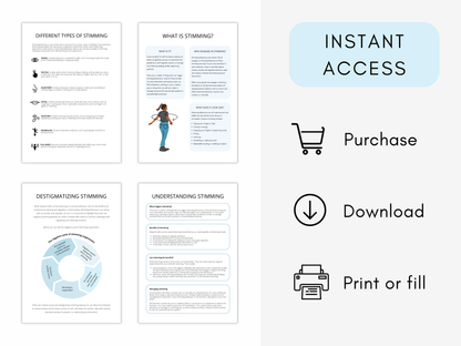 Stimming Psychoeducation Worksheets