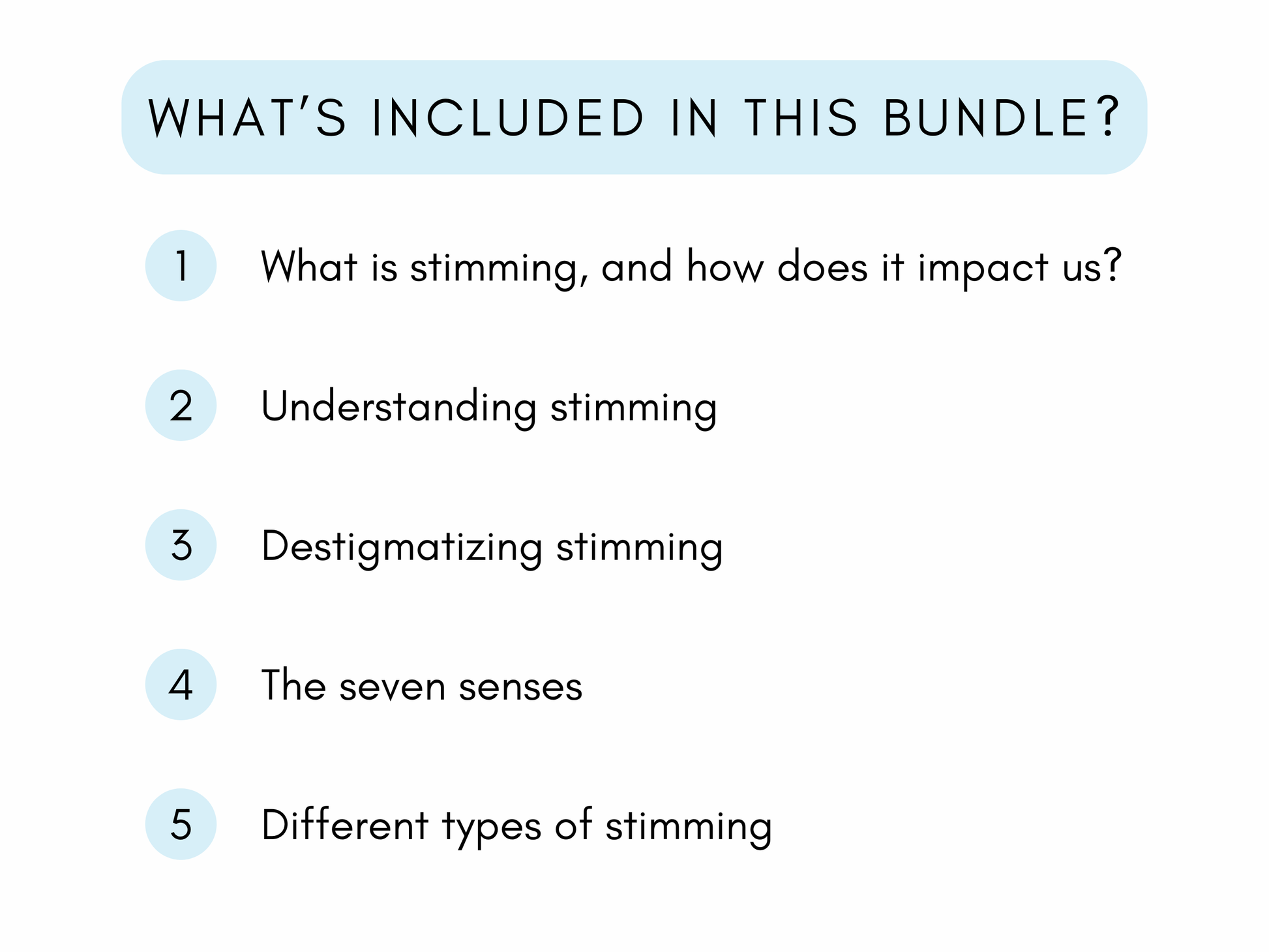 Stimming Psychoeducation Worksheets