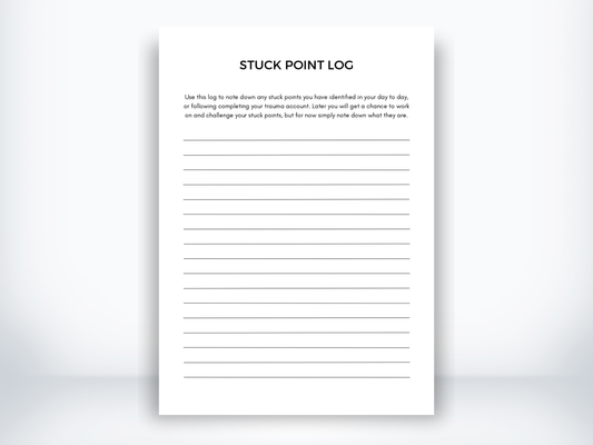 Stuck Points Log CPT PDF