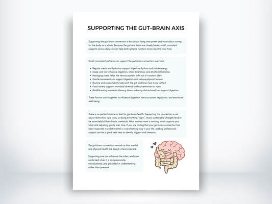 Supporting The Gut-Brain Axis Handout PDF
