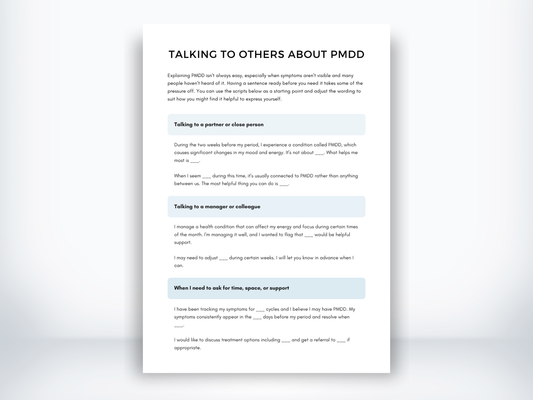 Talking to Others About PMDD PDF