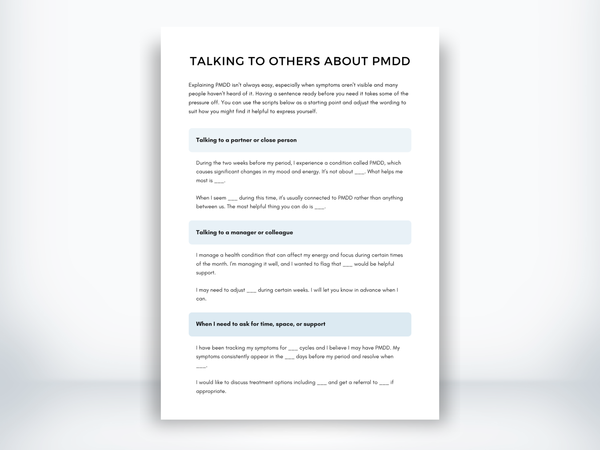 Talking to Others About PMDD PDF