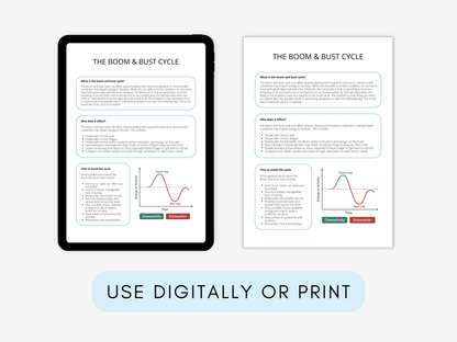 Boom and Bust Cycle Therapy Worksheets