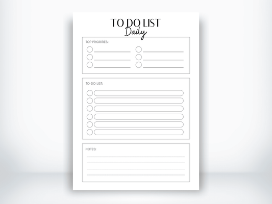 To Do List PDF - Daily - My Thriving Mind