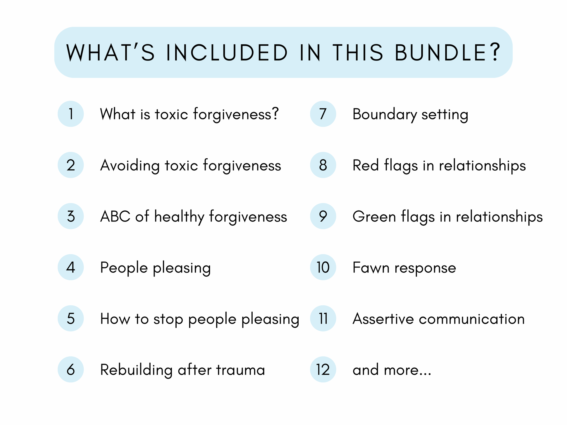 Toxic Forgiveness Therapy Worksheets