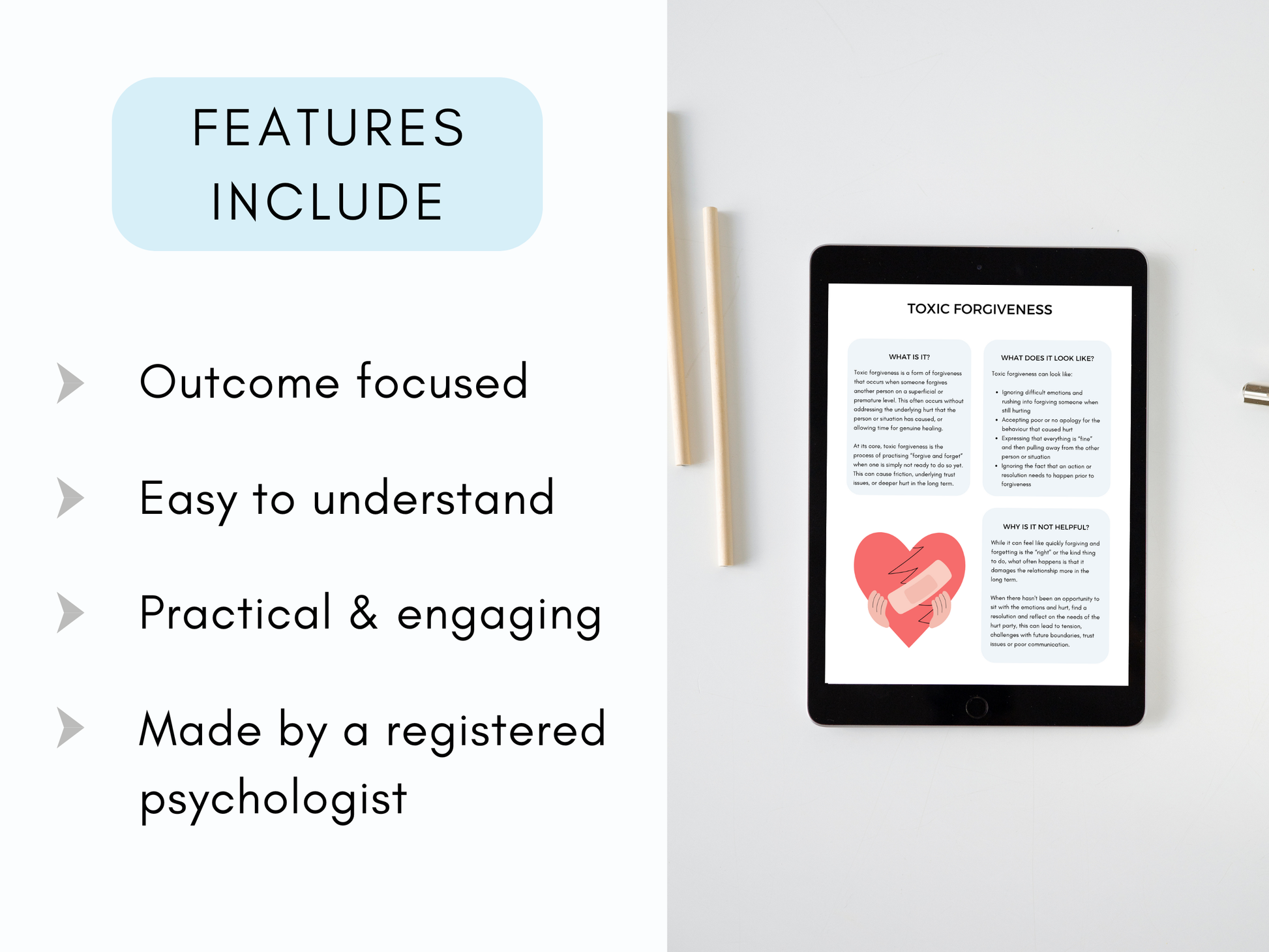 Toxic Forgiveness Therapy Worksheets