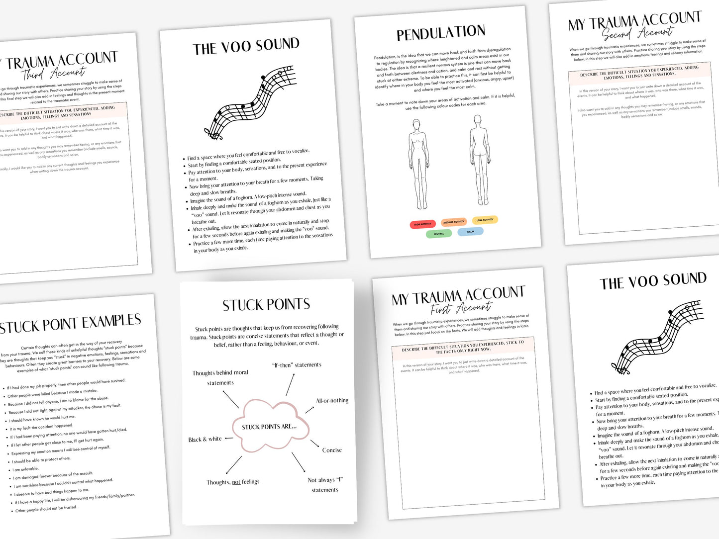 Trauma Worksheets Mega Bundle PDF