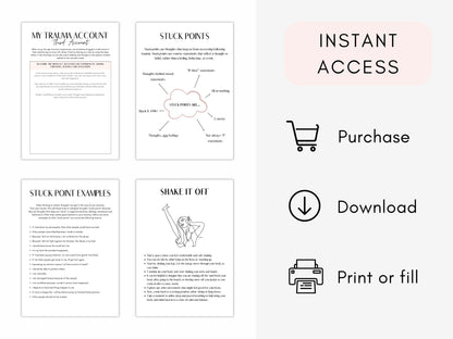 Trauma Worksheets Mega Bundle PDF