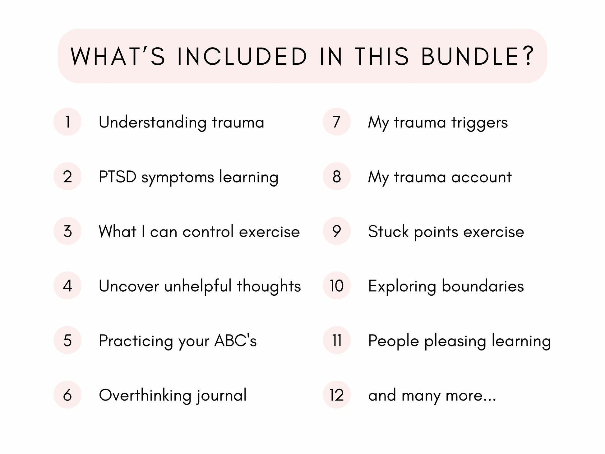 Trauma Worksheets Mega Bundle PDF