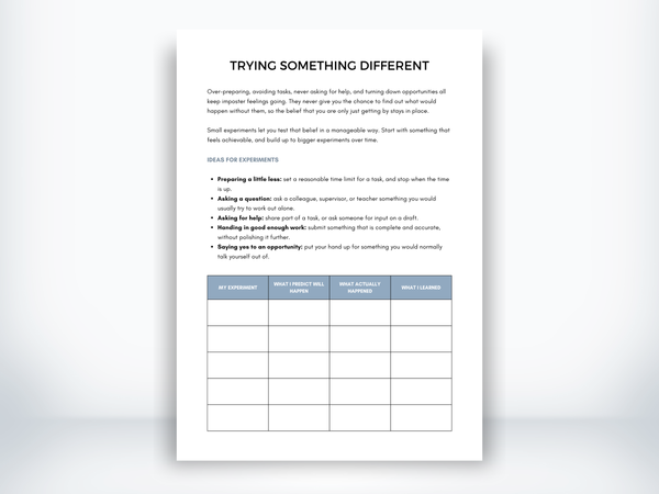 Trying Something Different PDF