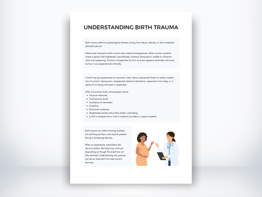 Understanding Birth Trauma Handout PDF