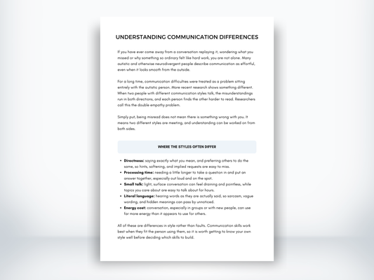Understanding Communication Differences PDF