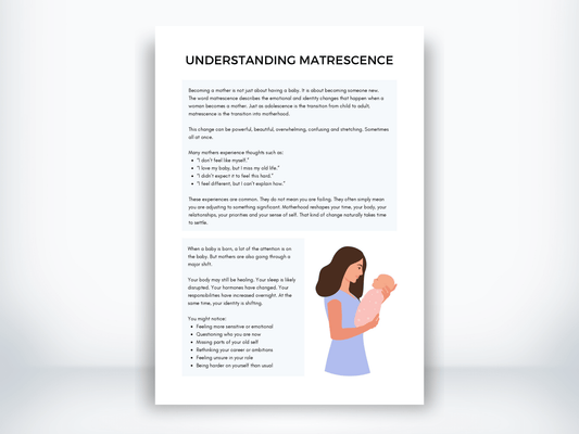 Understanding Matrescence Handout PDF - My Thriving Mind